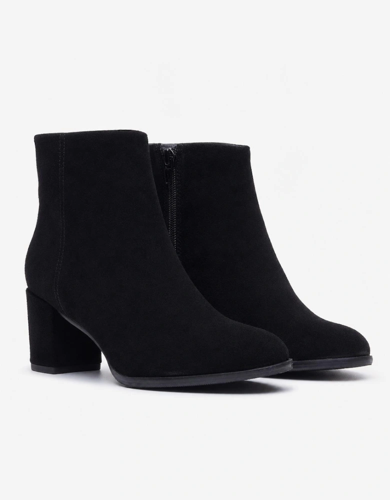 Hush Puppies CLARIDY SUEDE BOOT Womens Ankle Boots Black