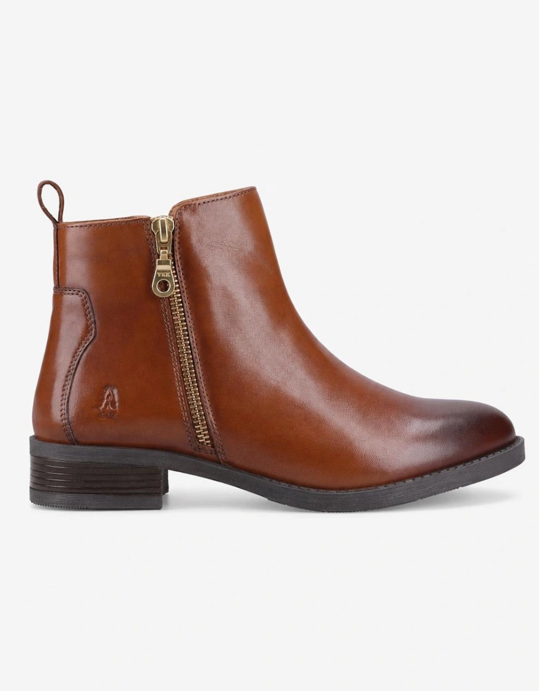 Hush Puppies Perry Zip Boot Womens Ankle Boots Tan