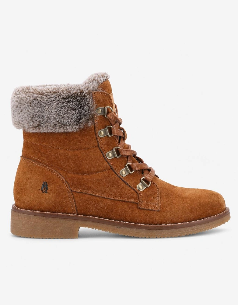 Hush Puppies Florence Wide Fit Boot Womens Ankle Boots Tan