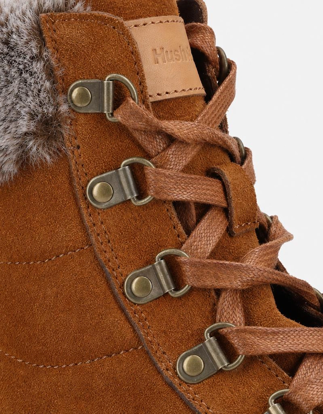 Hush Puppies Florence Wide Fit Boot Womens Ankle Boots Tan