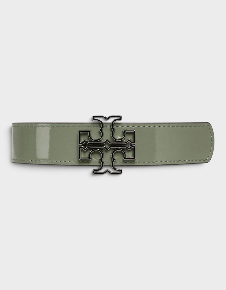 1" Patent Logo Belt Light Jade Green