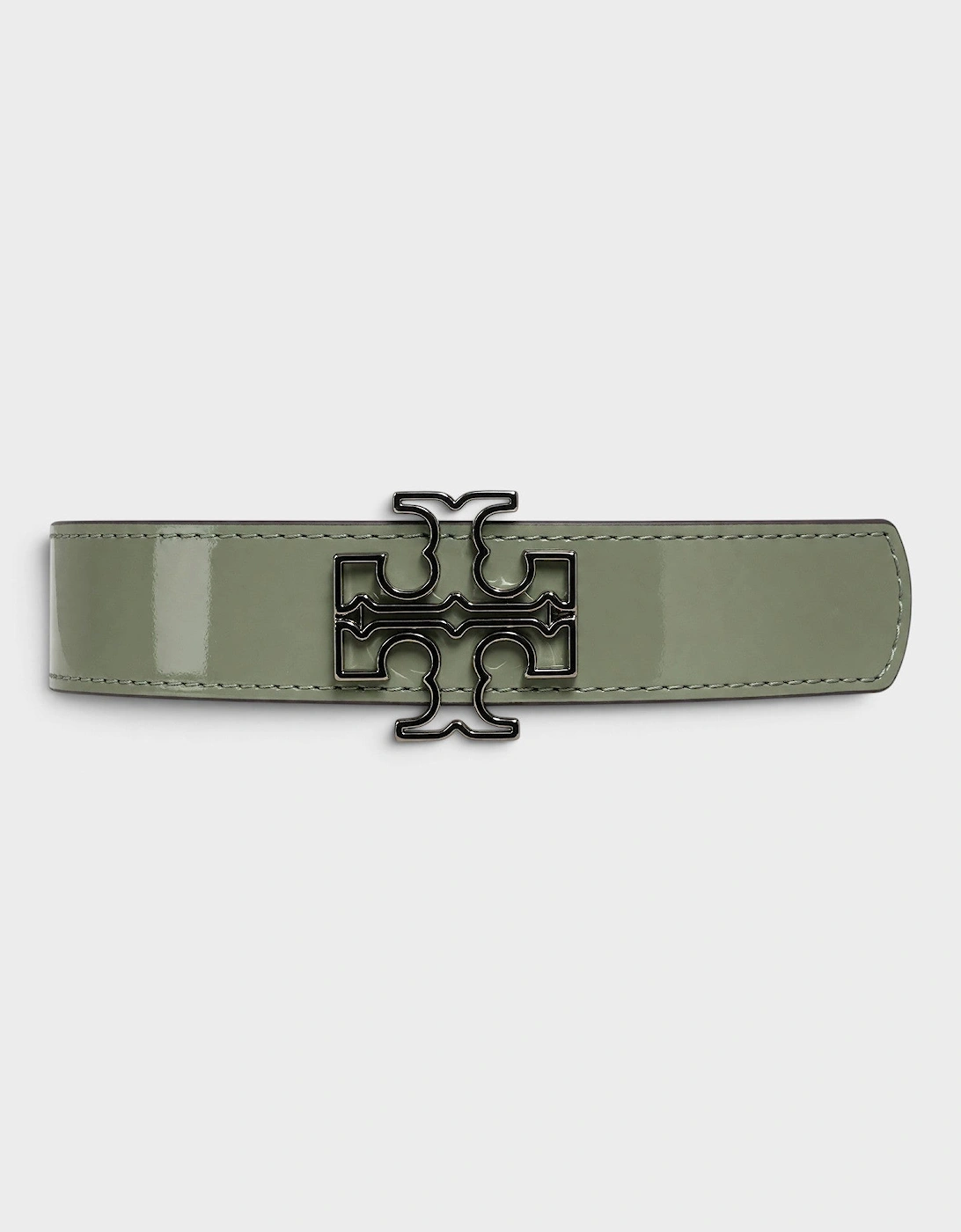 1" Patent Logo Belt Light Jade Green