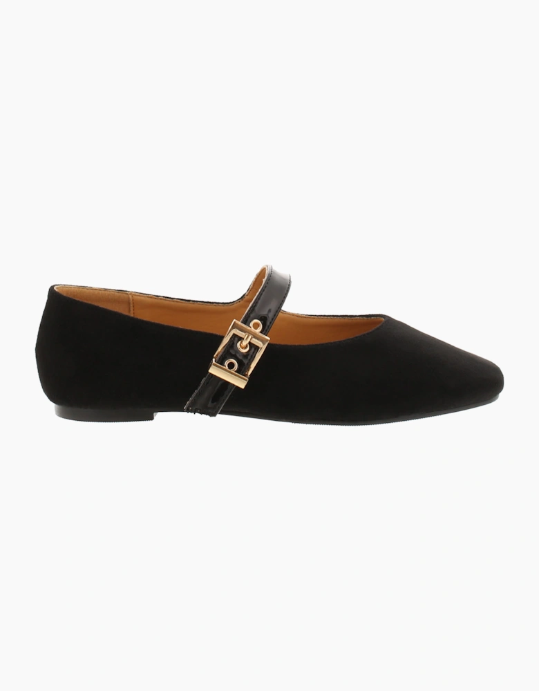 Truffle Womens Flat Shoes Brava Buckle black UK Size