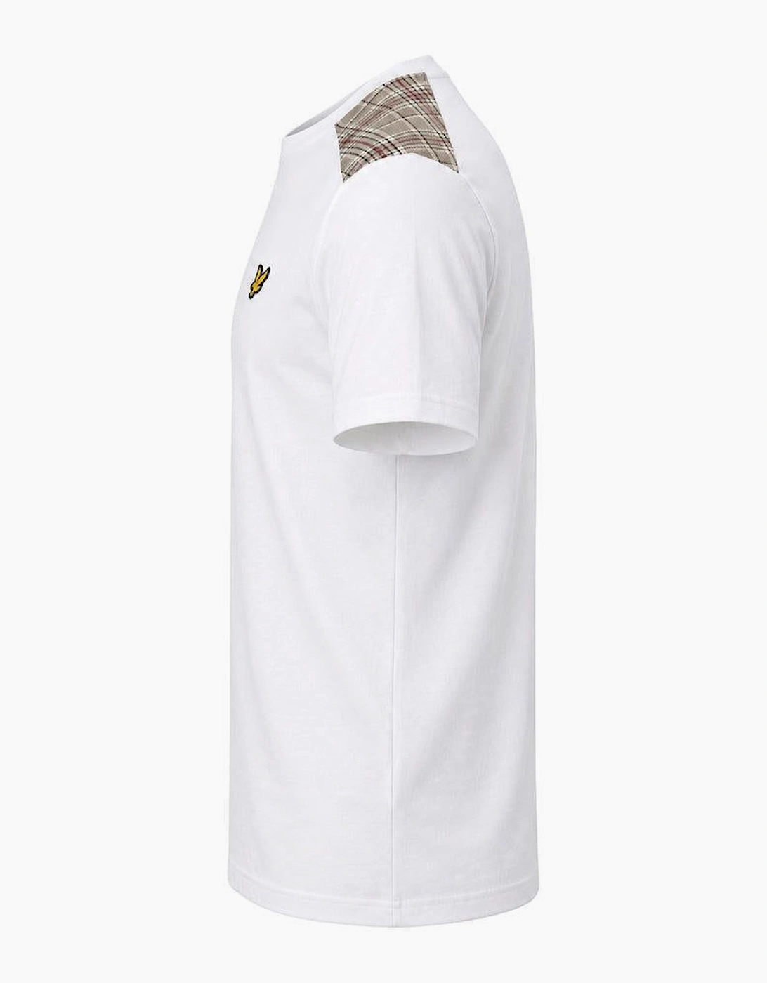 Lyle & Scott Check Panelled T-Shirt White