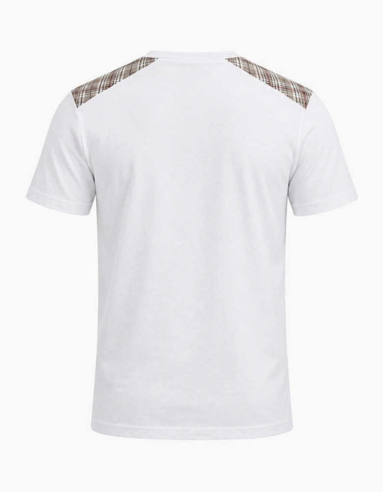 Lyle & Scott Check Panelled T-Shirt White