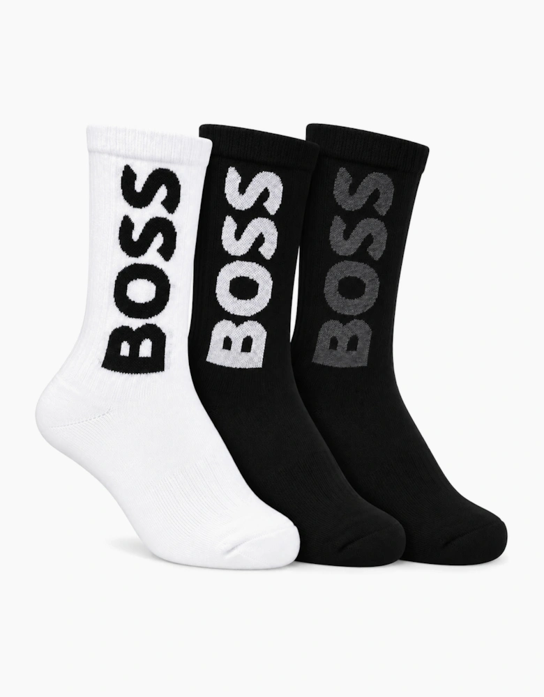 BOSS 3 Pack Sport Socks Black