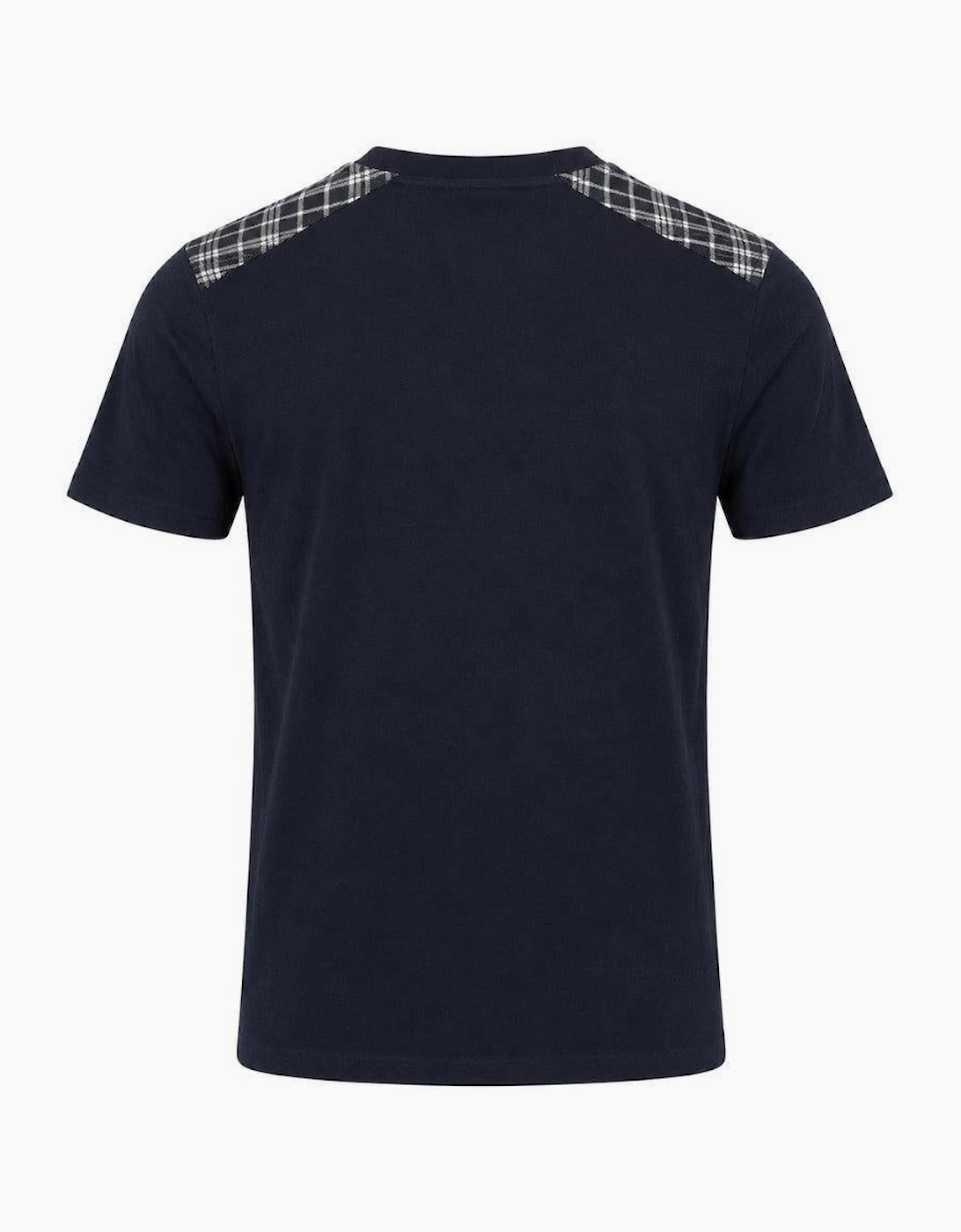 Lyle & Scott Check Panelled T-Shirt Dark Navy