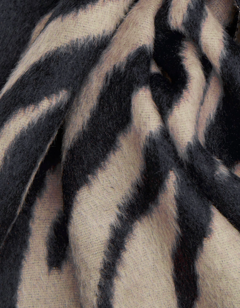 Navy Zebra Print Scarf