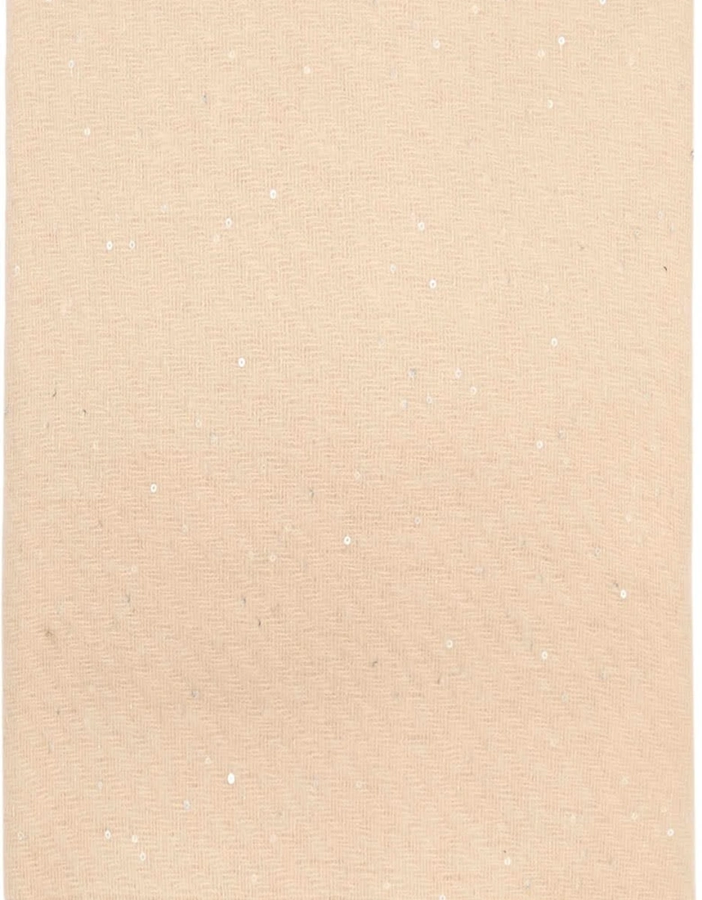 Cream Sequin Detail Scarf