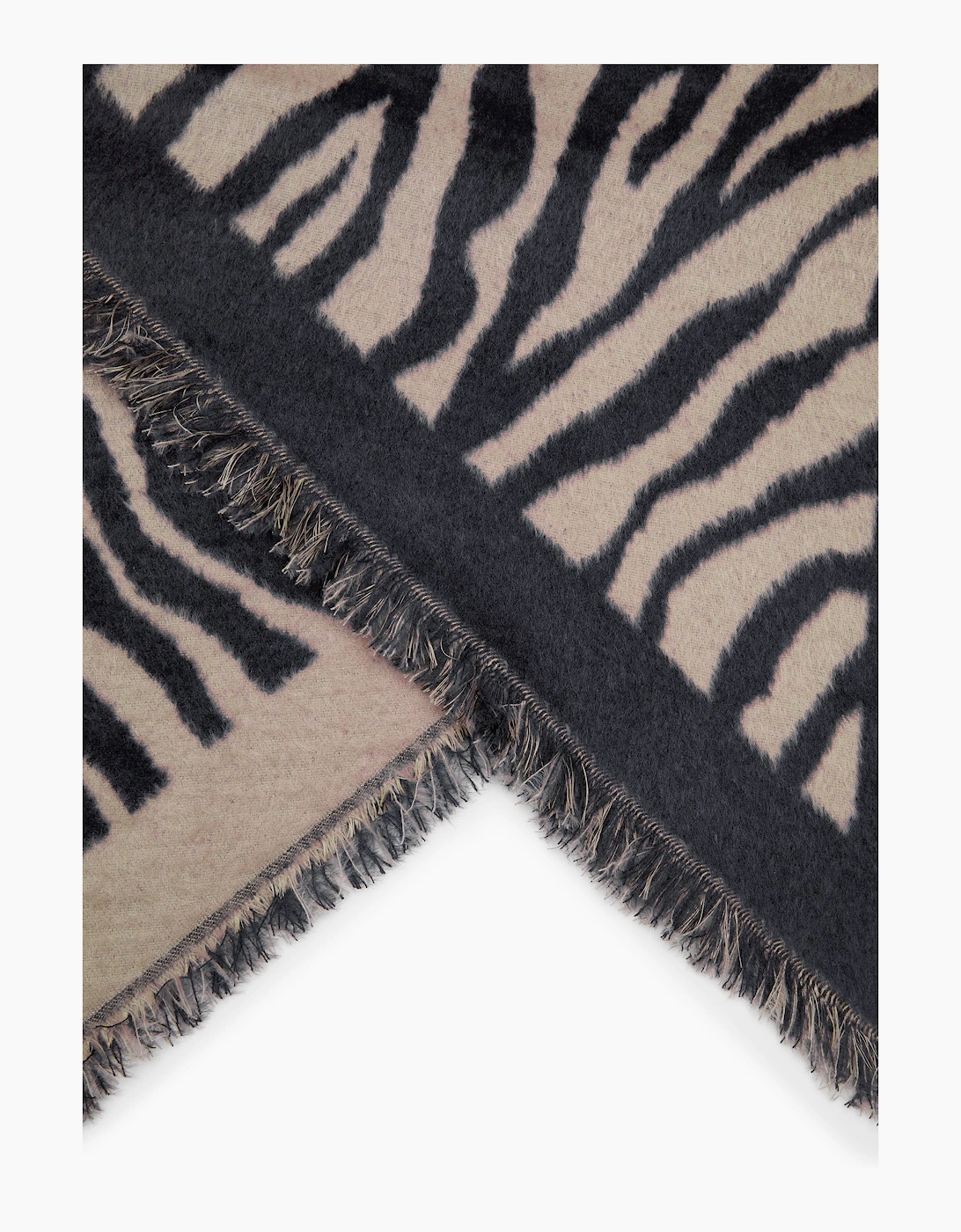 Navy Zebra Print Scarf