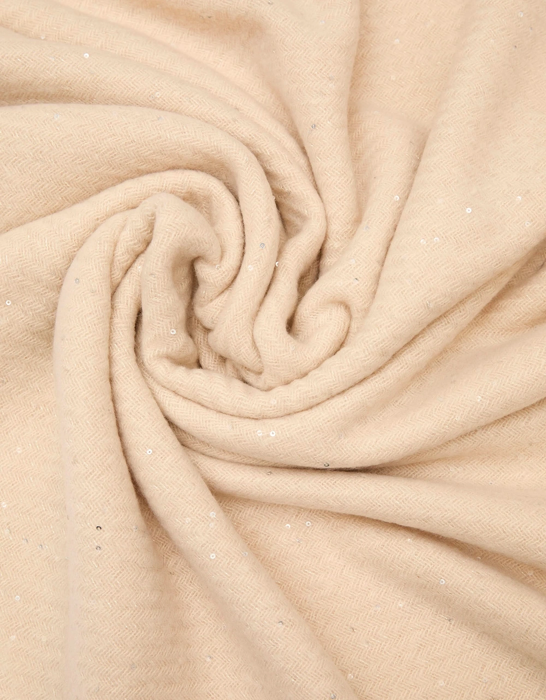 Cream Sequin Detail Scarf