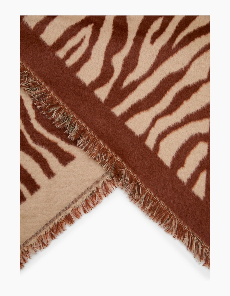 Red Zebra Print Scarf