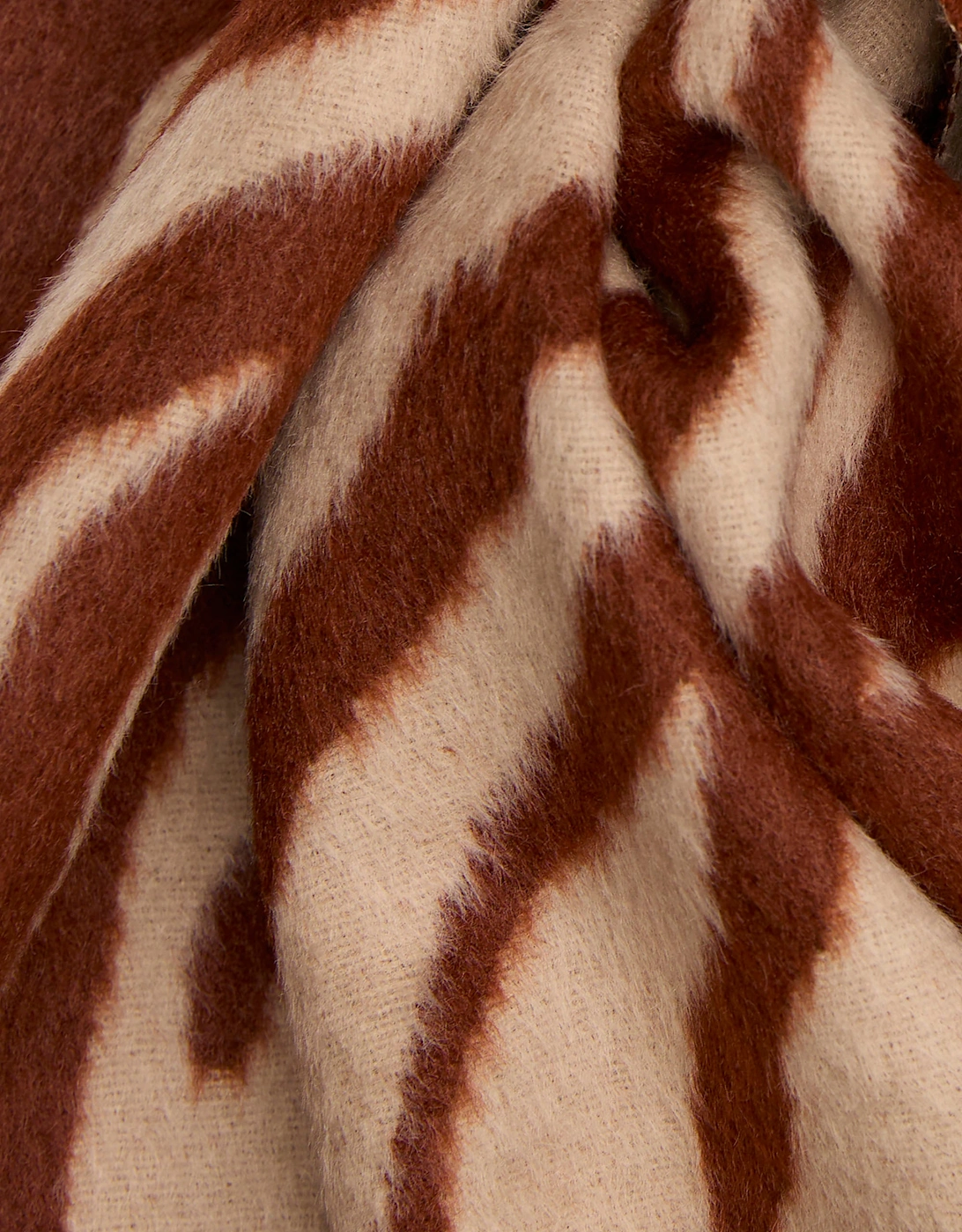 Red Zebra Print Scarf