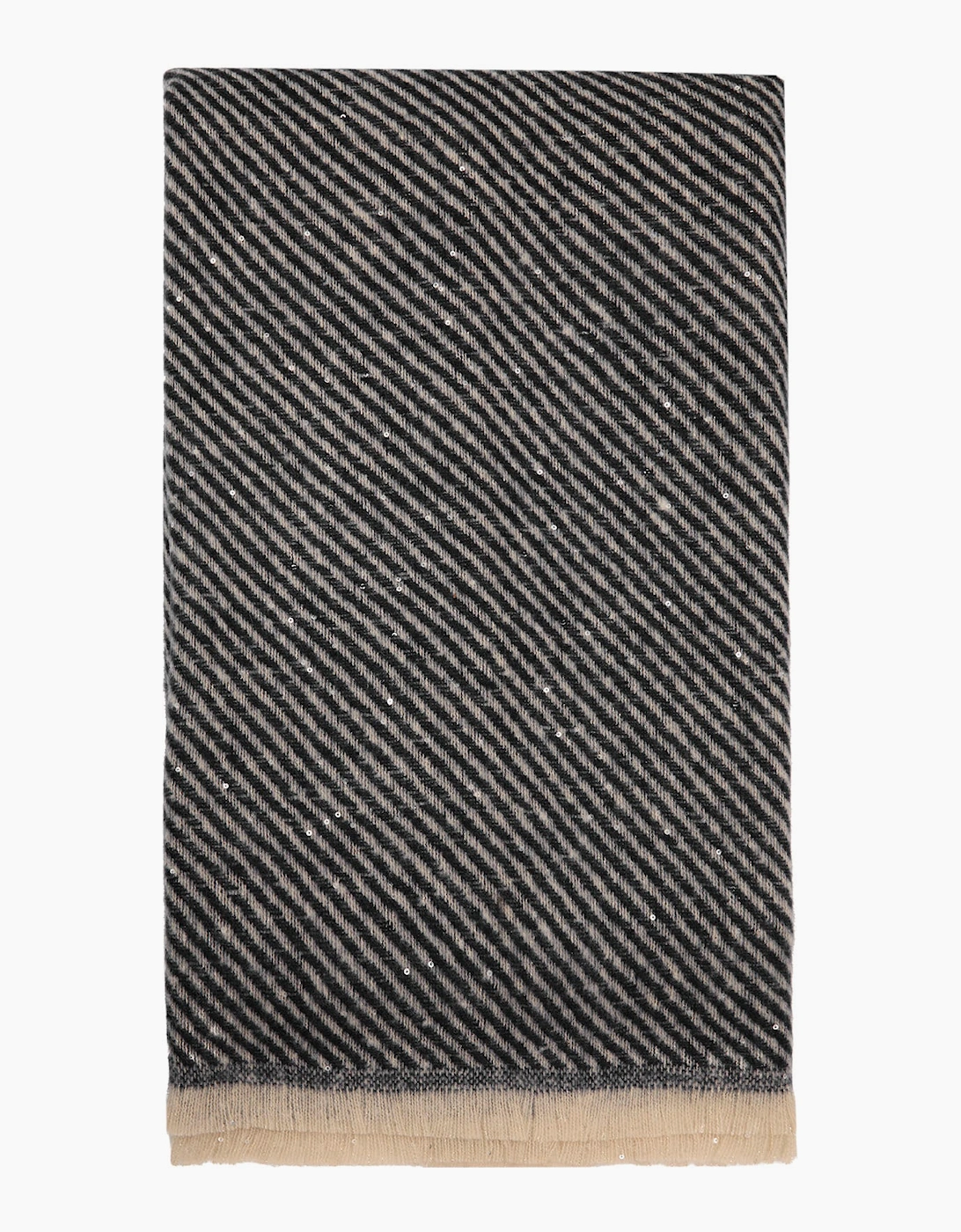 Black Sequin Detail Scarf
