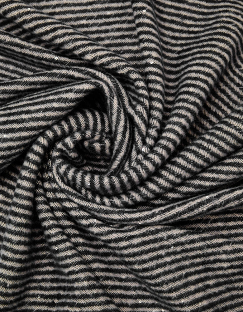 Black Sequin Detail Scarf