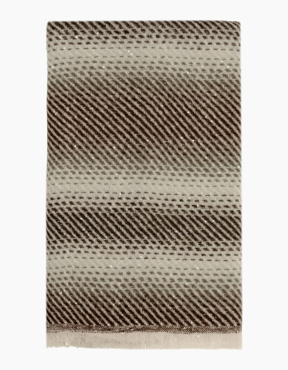 Black & Cream Sequin Pattern Scarf