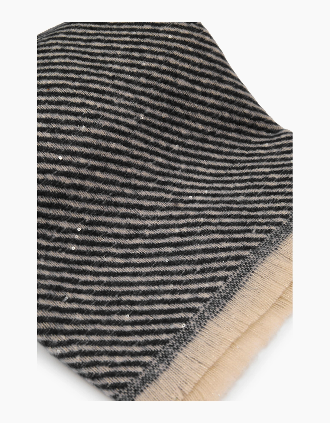 Black Sequin Detail Scarf