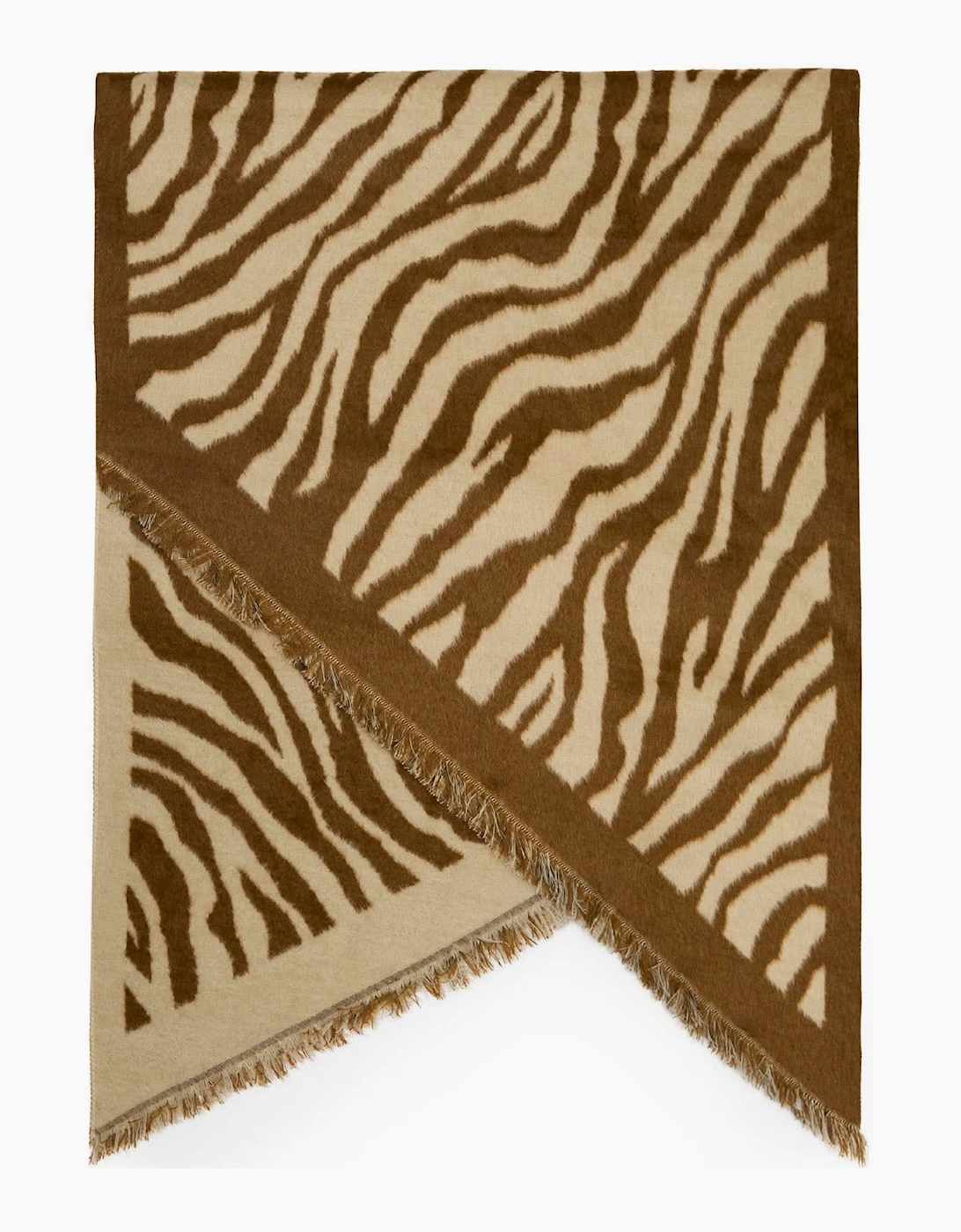 Brown Zebra Print Scarf