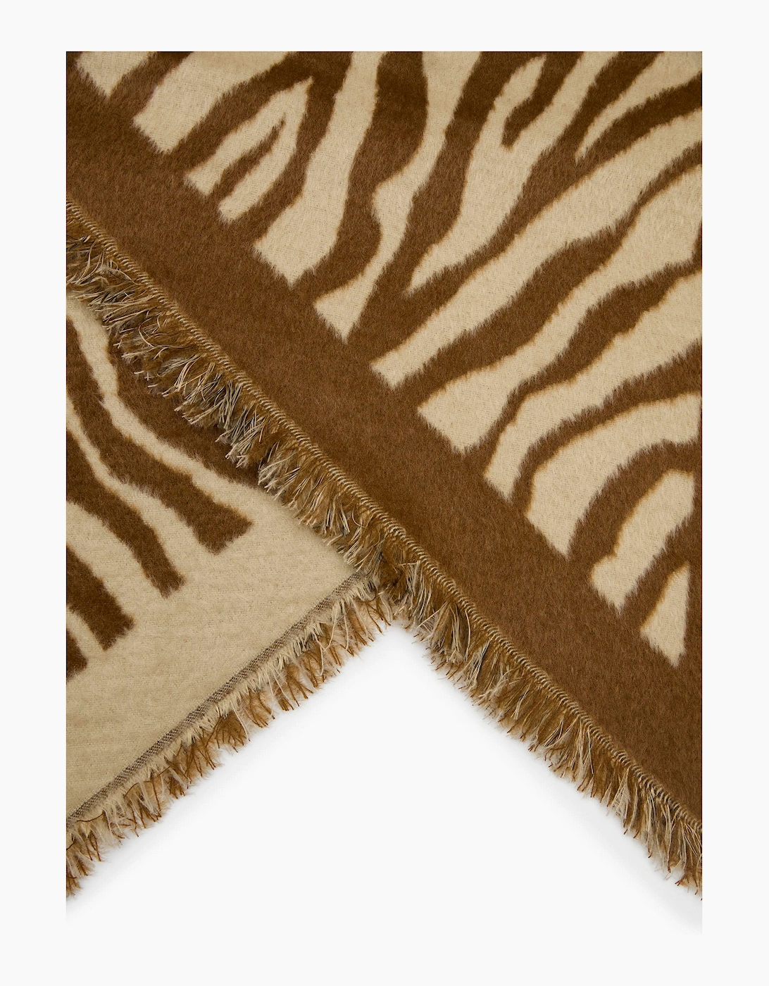 Brown Zebra Print Scarf