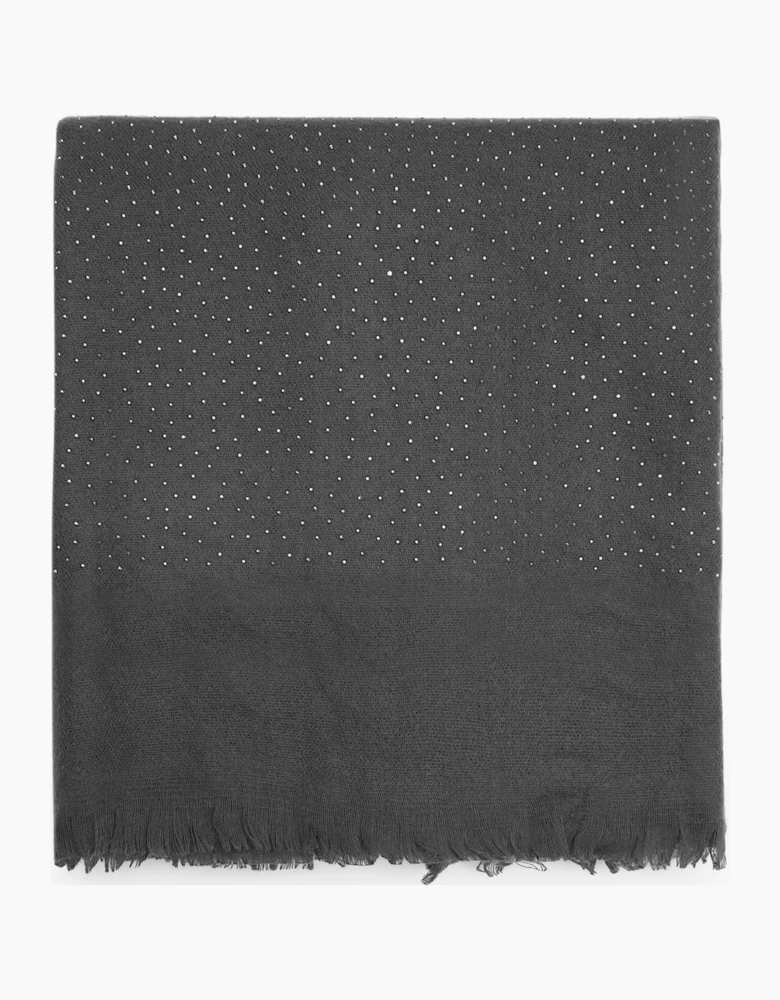 Charcoal Silver Stud Scarf