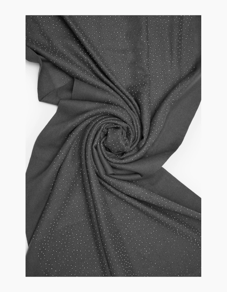 Charcoal Silver Stud Scarf