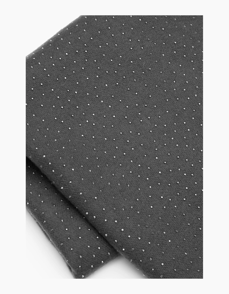 Charcoal Silver Stud Scarf