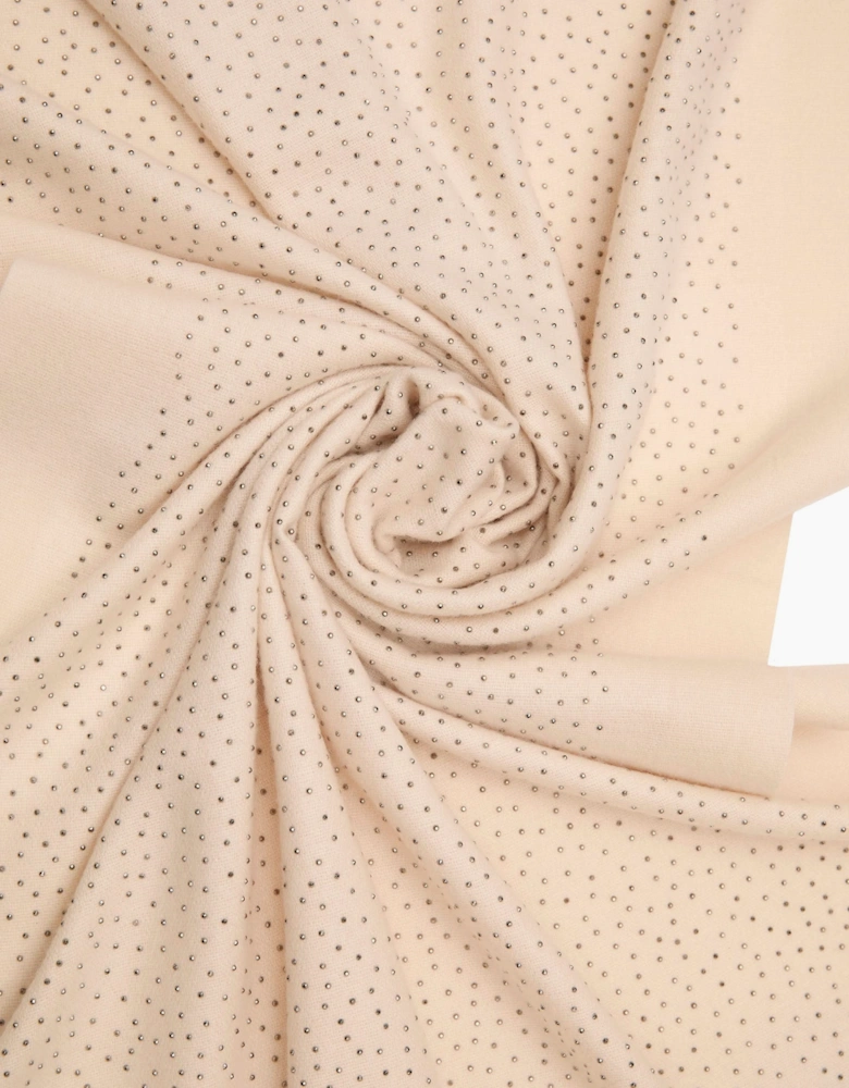 Cream Silver Stud Scarf