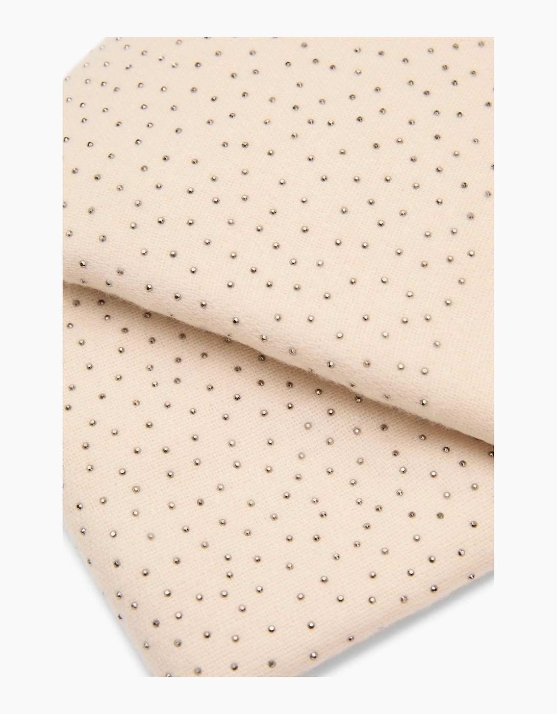 Cream Silver Stud Scarf