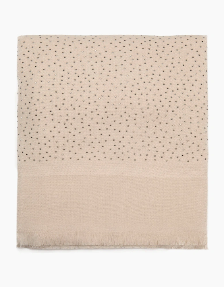 Beige Silver Stud Scarf