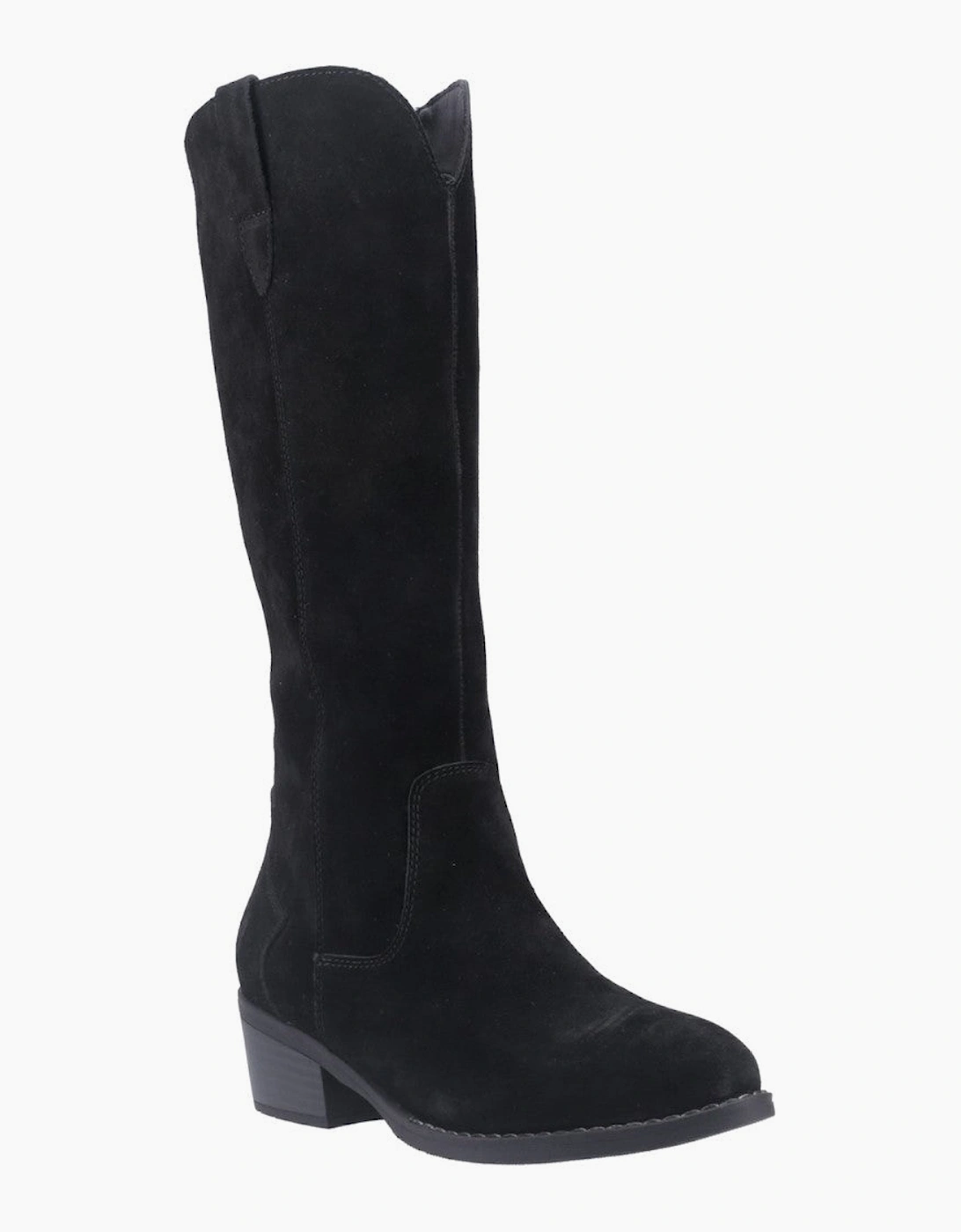 Hush Puppies Isabella Suede Knee High Boots for Women in Black UK 3 - Image 3