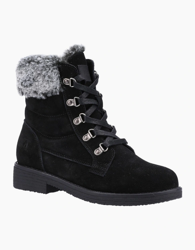 Hush Puppies Florence Wide Fit Boot Womens Ankle Boots Black