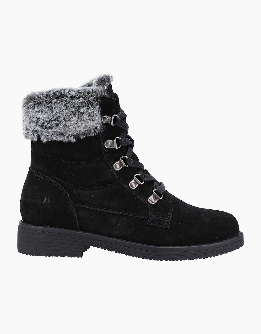 Hush Puppies Florence Wide Fit Boot Womens Ankle Boots Black