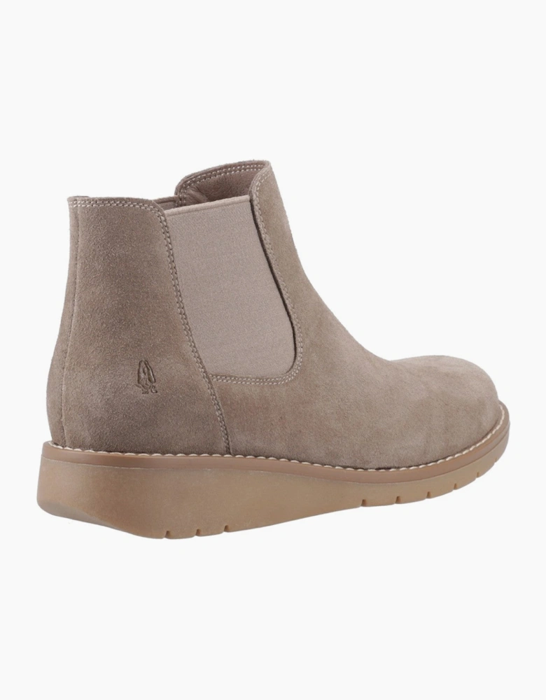 Hush Puppies Leonie Suede Boot Womens Ankle Boots Taupe