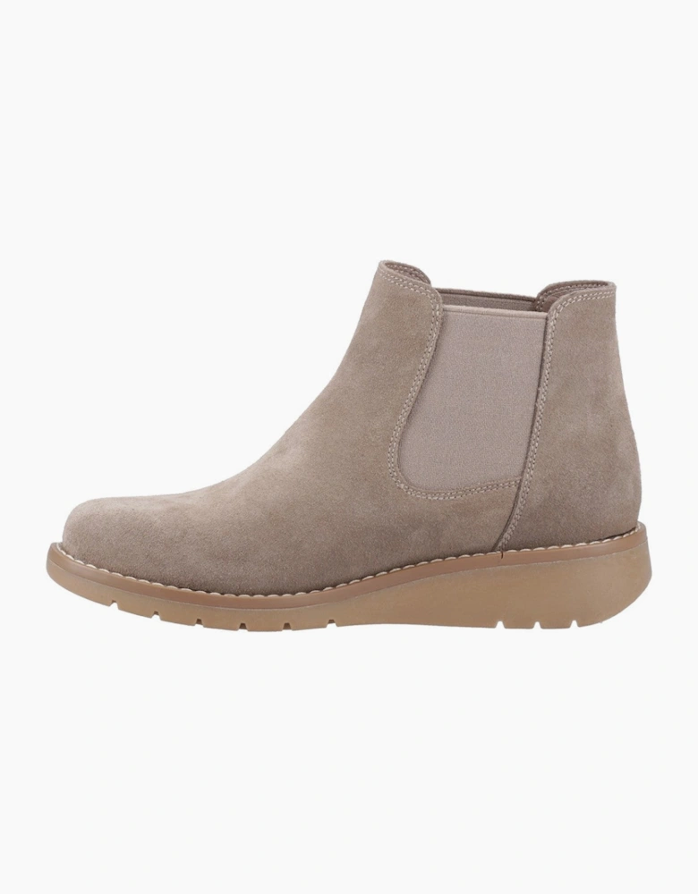 Hush Puppies Leonie Suede Boot Womens Ankle Boots Taupe