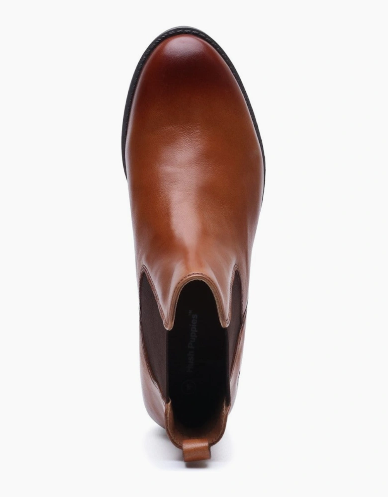 Hush Puppies Peyton Ankle Boot Womens Ankle Boots Tan