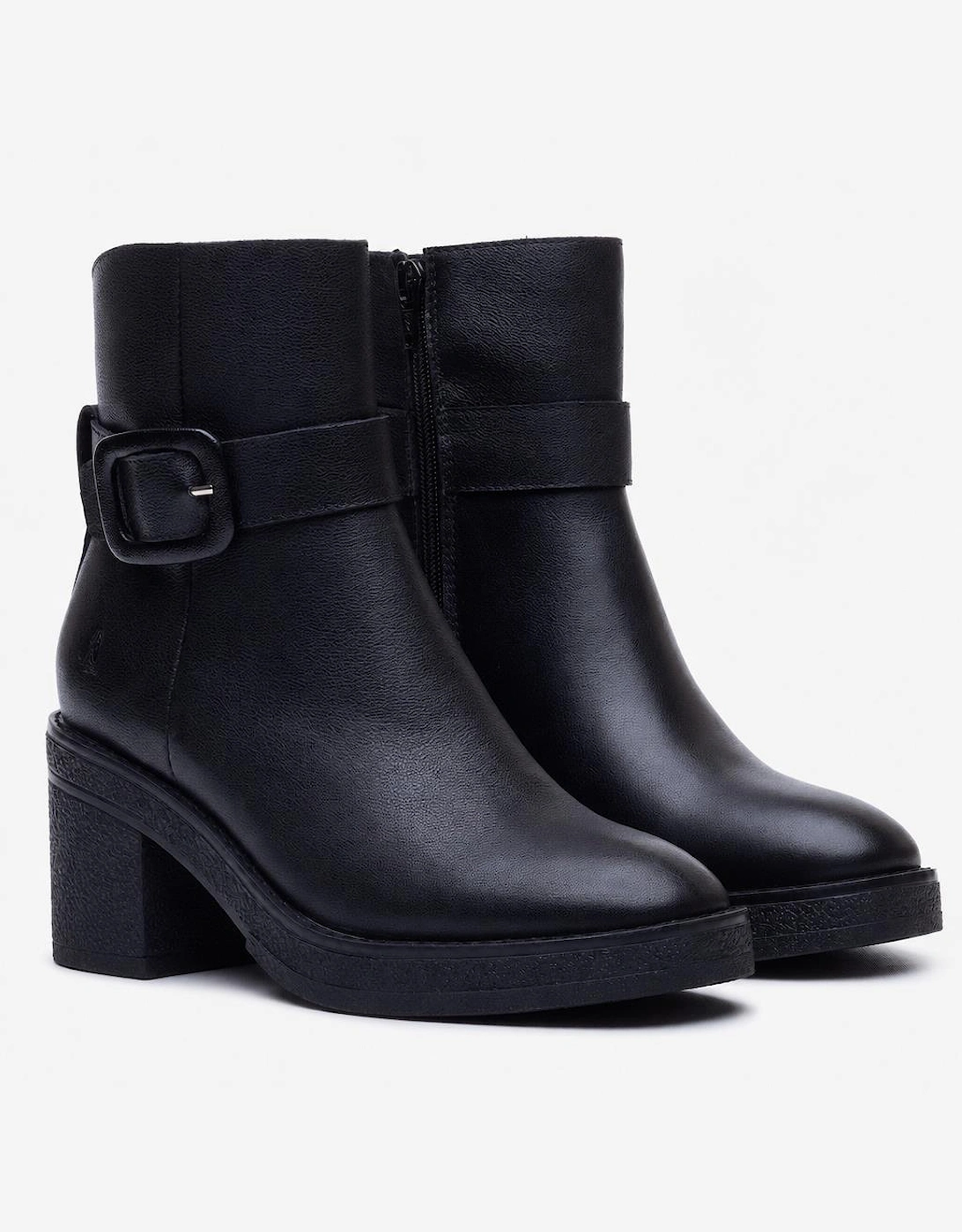Hush Puppies Fearne Leather Boot Womens Ankle Boots Black
