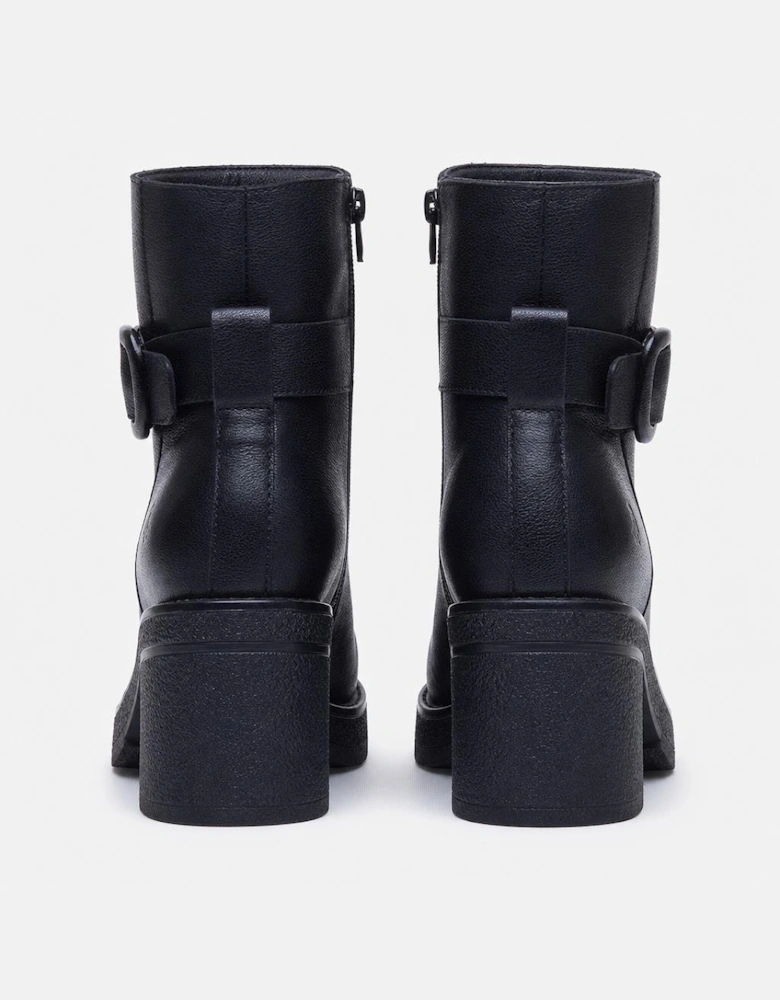 Hush Puppies Fearne Leather Boot Womens Ankle Boots Black