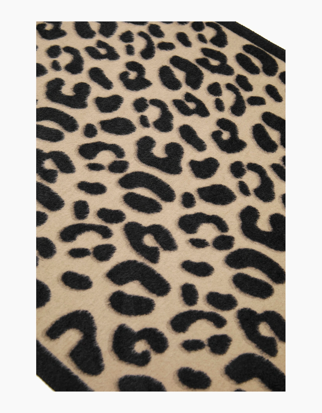 Black & Camel Leopard Print Scarf
