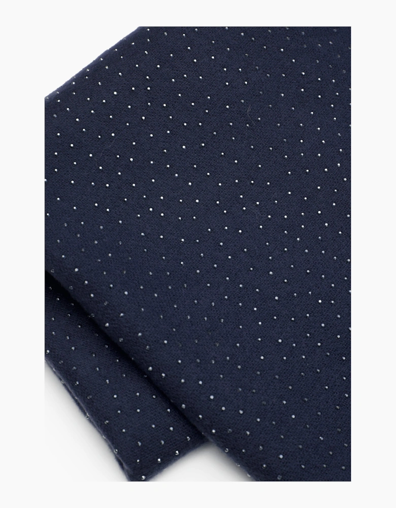 Navy Silver Stud Scarf