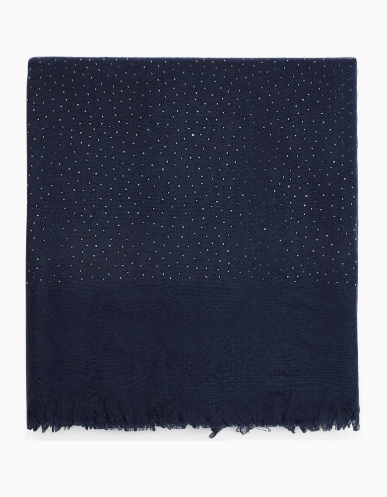Navy Silver Stud Scarf