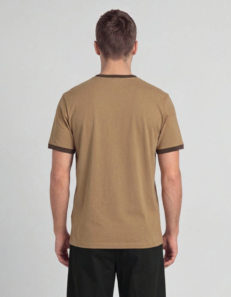 Ringer Cotton Crew Neck T-Shirt