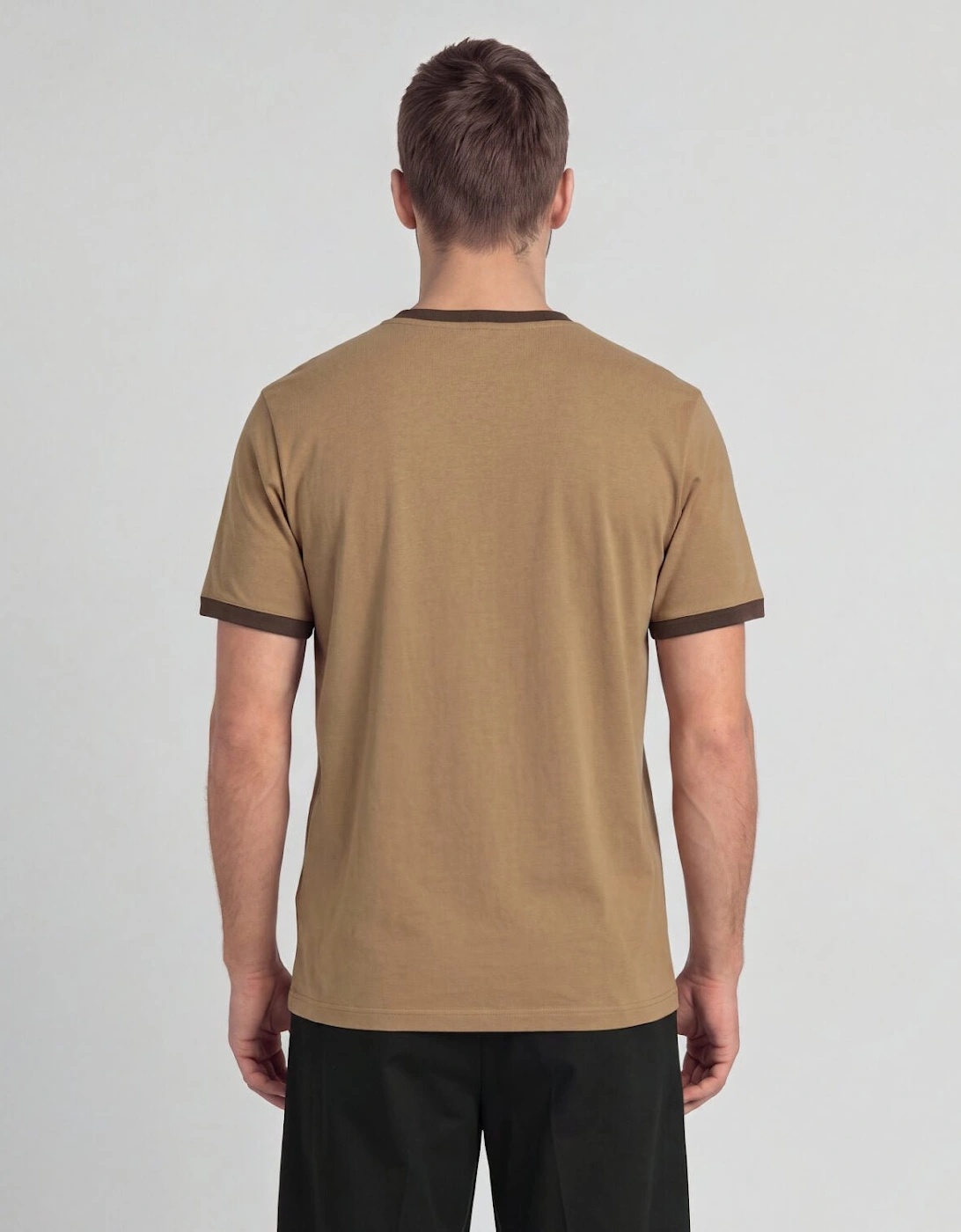 Ringer Cotton Crew Neck T-Shirt