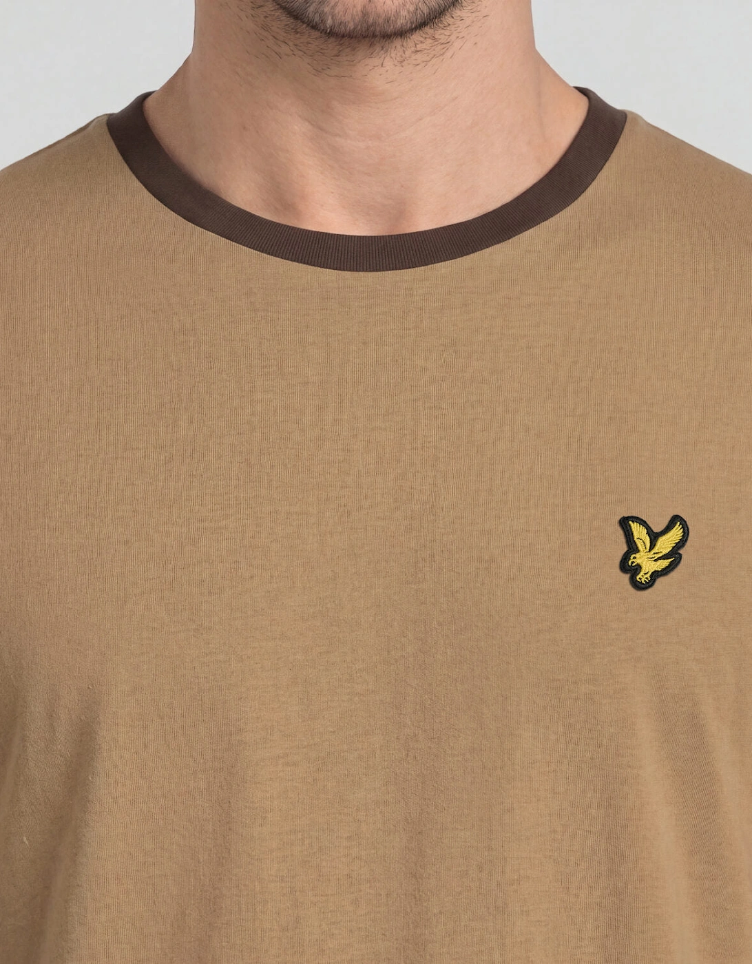 Ringer Cotton Crew Neck T-Shirt
