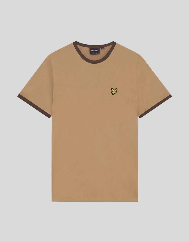 Ringer Cotton Crew Neck T-Shirt