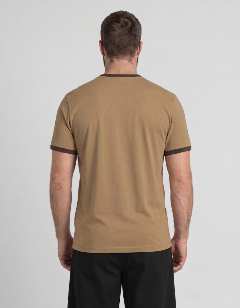 Ringer Cotton Crew Neck T-Shirt