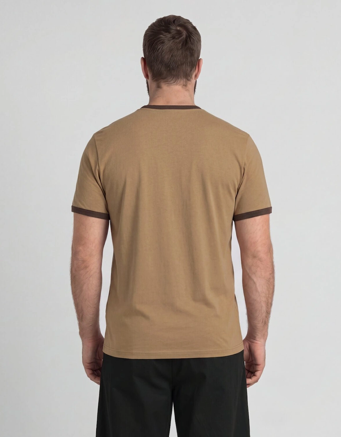 Ringer Cotton Crew Neck T-Shirt