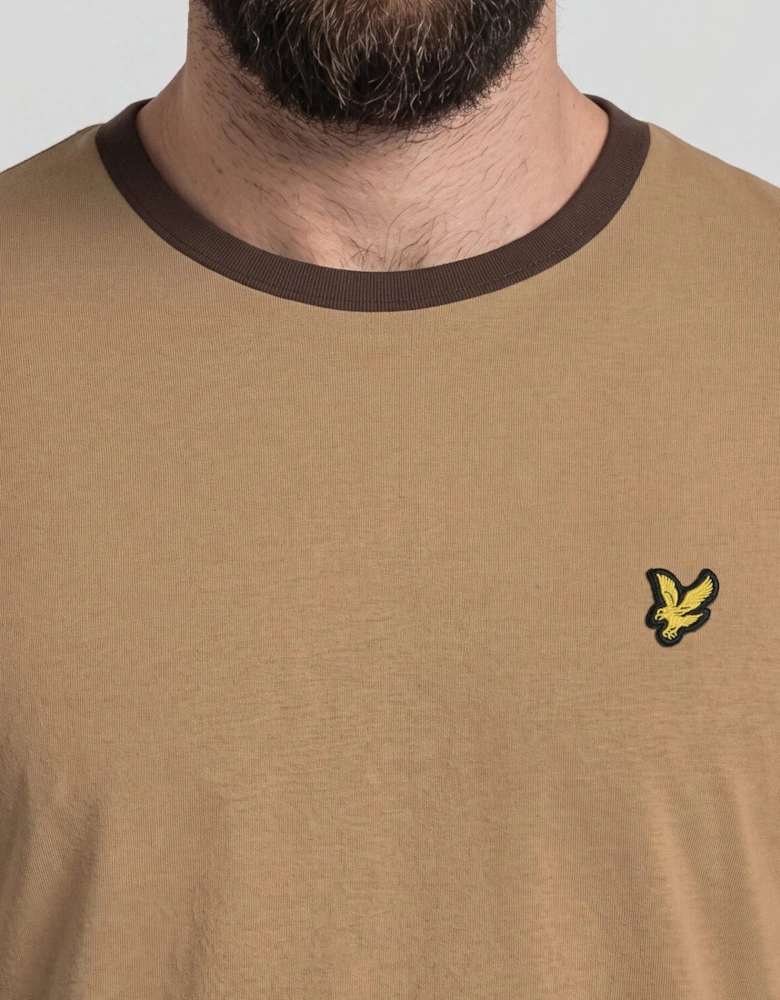 Ringer Cotton Crew Neck T-Shirt