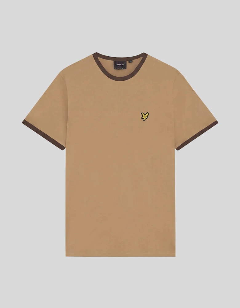 Ringer Cotton Crew Neck T-Shirt