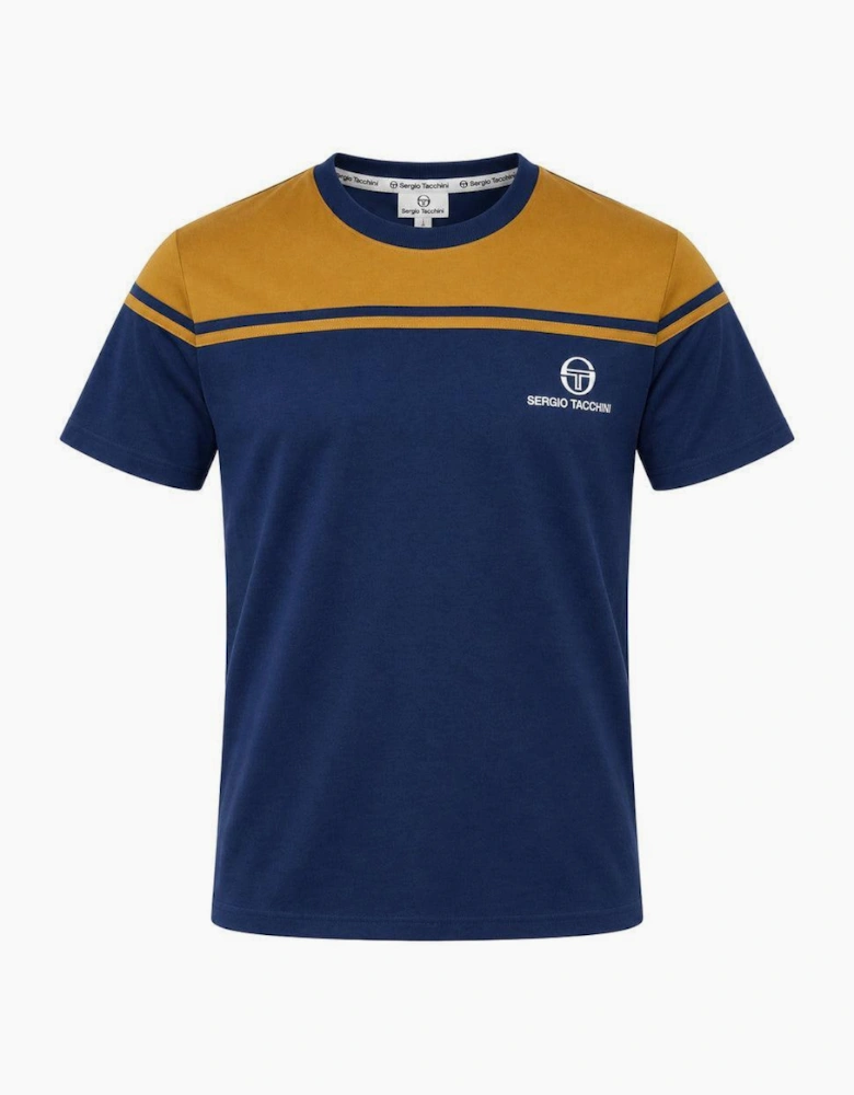 Sergio Tacchini New Young Line T-Shirt Golden Brown/Maritime Blue