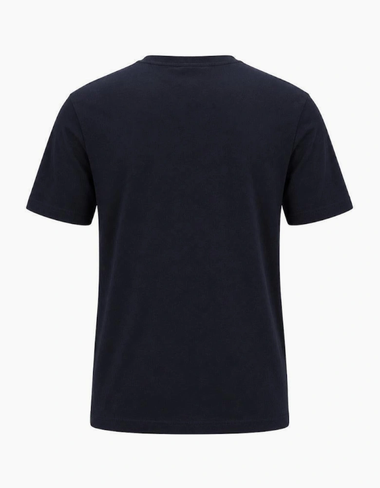 BOSS Crew Neck Tee T-Shirt Dark Blue Gold Logo